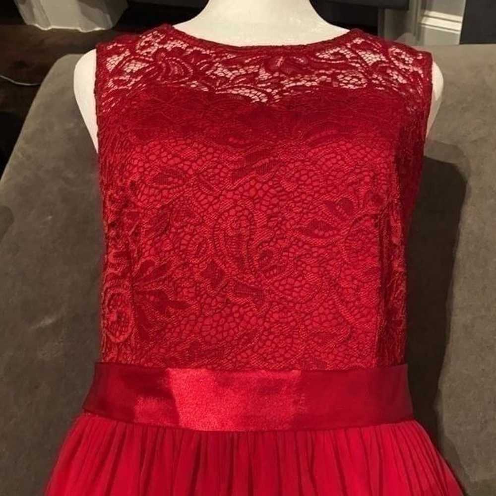 Women’s Red Chiffon Dress Small NWOT - image 7