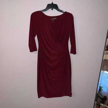 Long sleeve midi Burgundy red maroon Lauren Ralph… - image 1