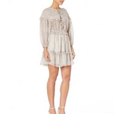 Anthropologie Bishop + Young long sleeve mini buy dress with tie, size S