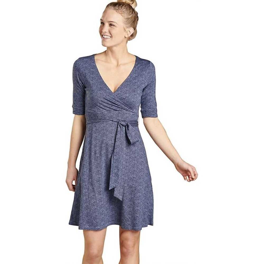 Toad & Co Women's Cue Wrap CafT Dress Blue Women’… - image 1