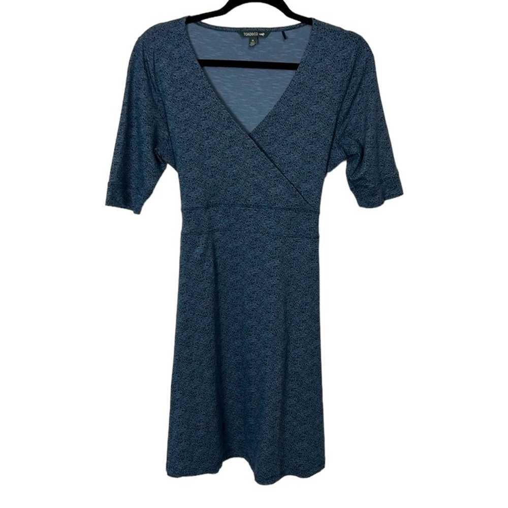 Toad & Co Women's Cue Wrap CafT Dress Blue Women’… - image 2