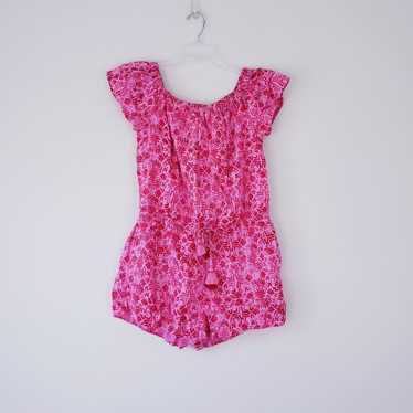 Vineyard Vines Pink Red Tile Otomi Romper Off the 