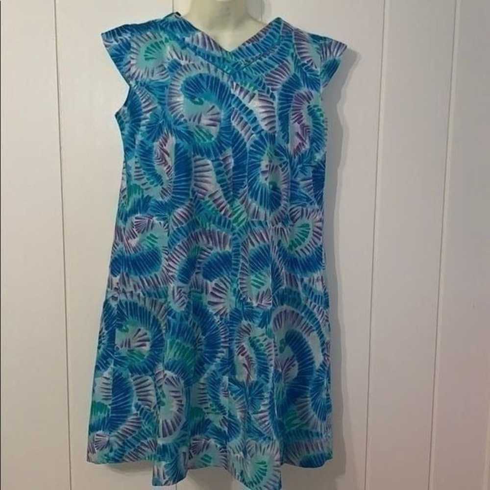 Vtg 60s Mildred’s of Hawaii blue/green dress - image 3