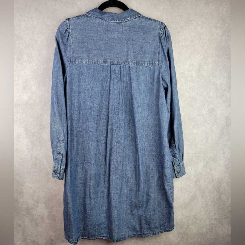 Madewell Dress Small Chambray Denim Blue Long Sle… - image 3