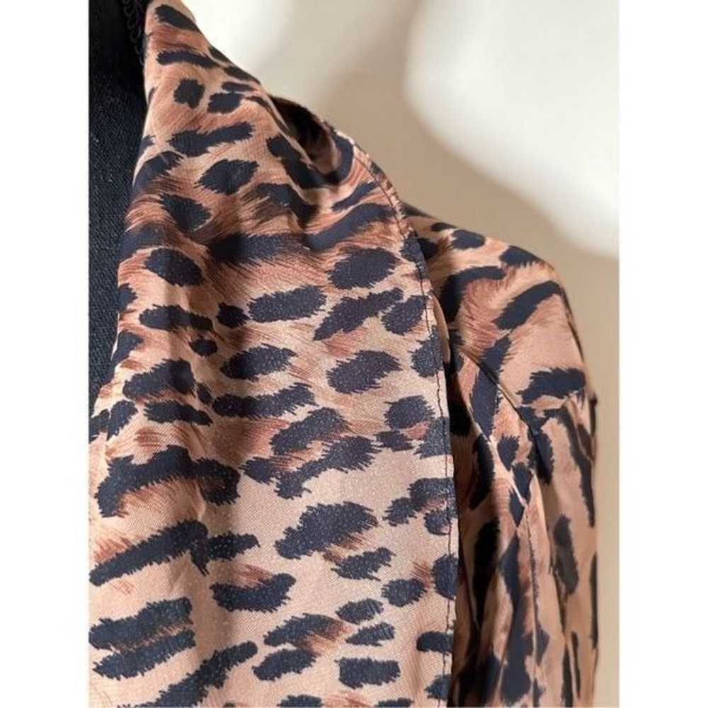 XTRMZ Vintage Sheer Sleeve Blazer Leopard Print D… - image 4