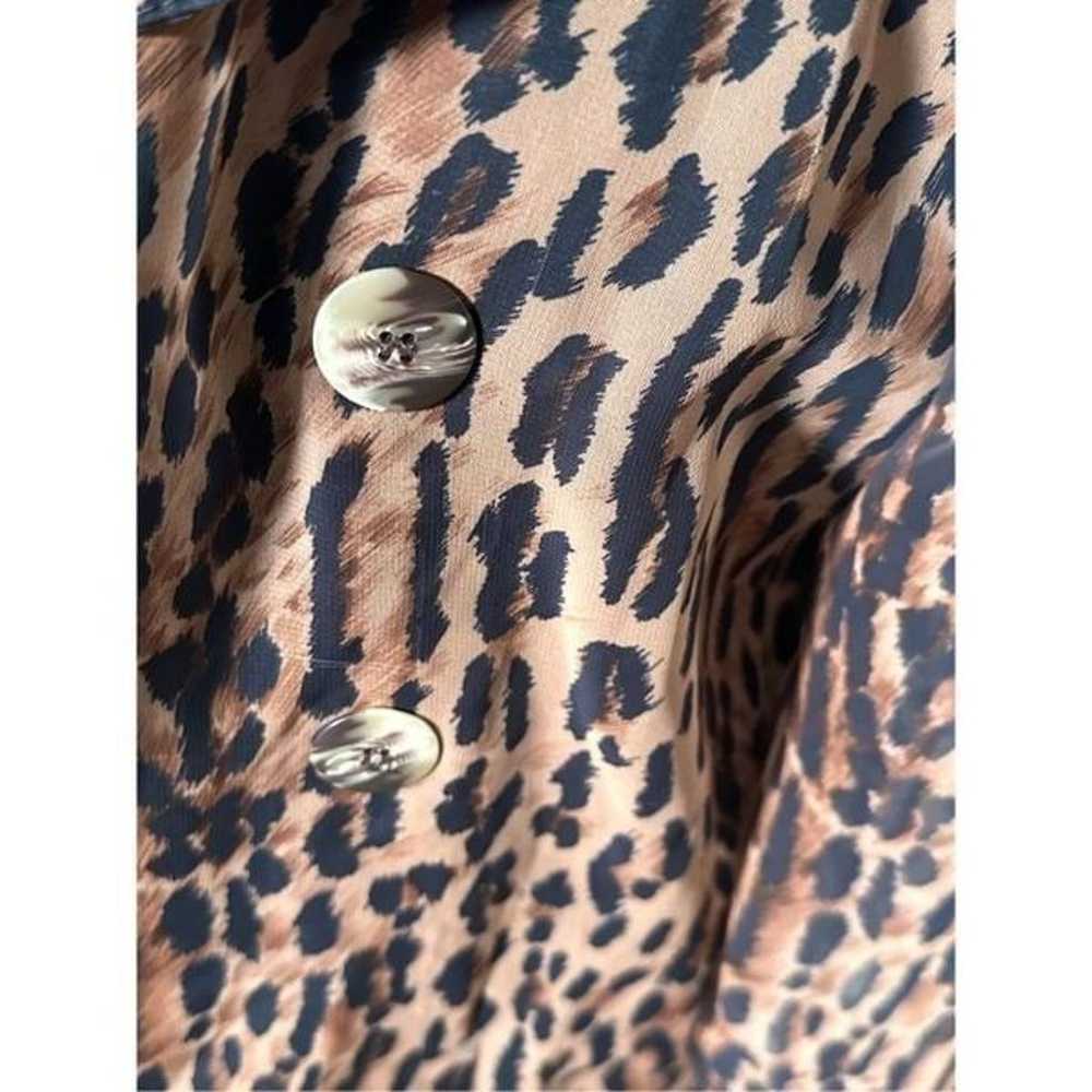 XTRMZ Vintage Sheer Sleeve Blazer Leopard Print D… - image 5