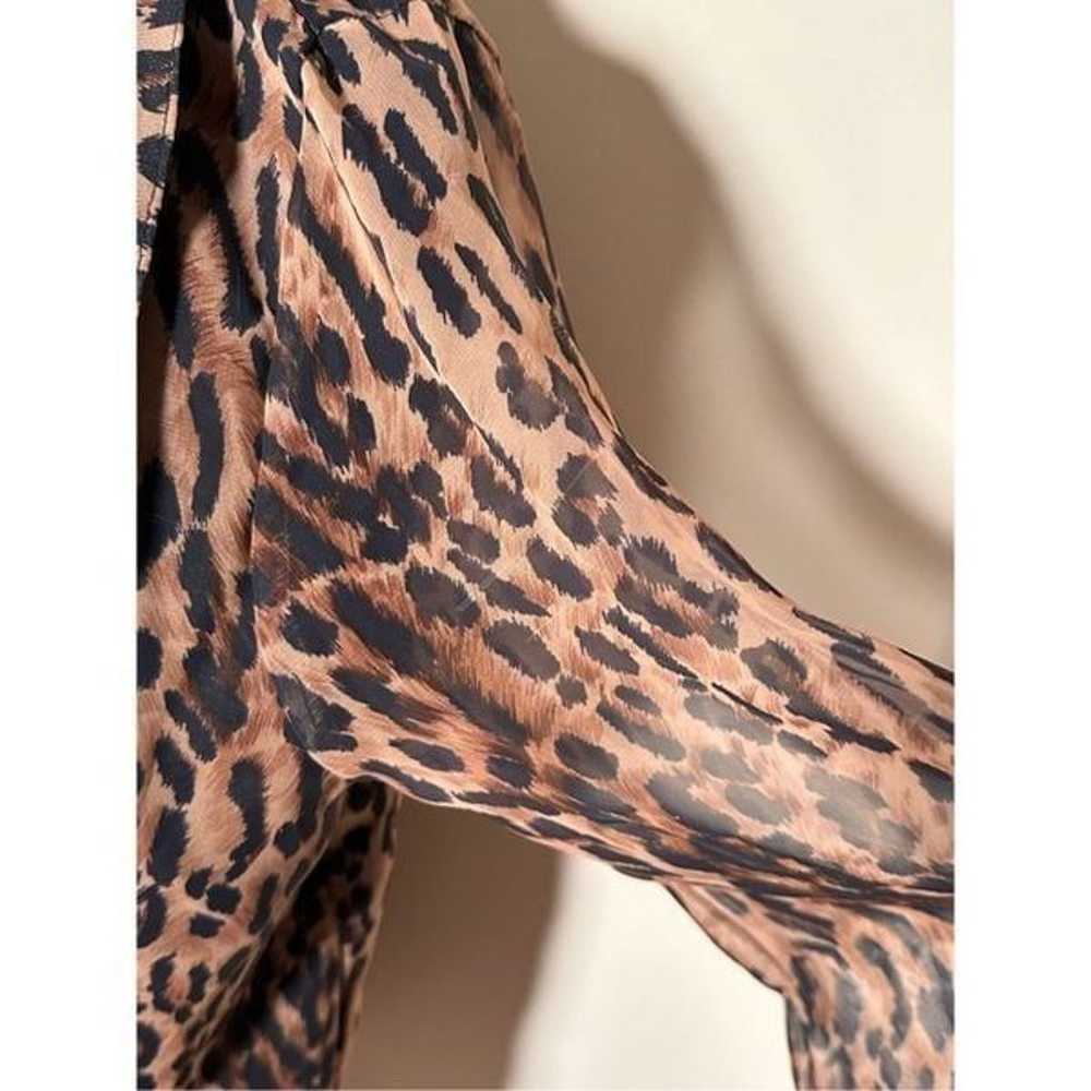 XTRMZ Vintage Sheer Sleeve Blazer Leopard Print D… - image 6