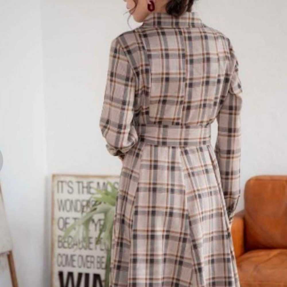 CECIL McBEE Checkered Hem Shirt Dress - image 2