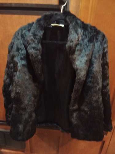 ジャケット・アウター THETOE SOMERSET FUR COAT Vtg 80's Somerset Furs Los Angeles Natural Black Rabbit Fur