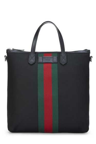 Black Canvas Web Tote