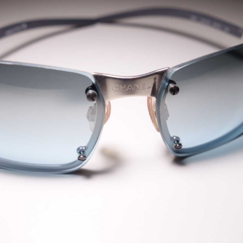 Chanel - Vintage Chanel blue gradient rimless len… - image 3