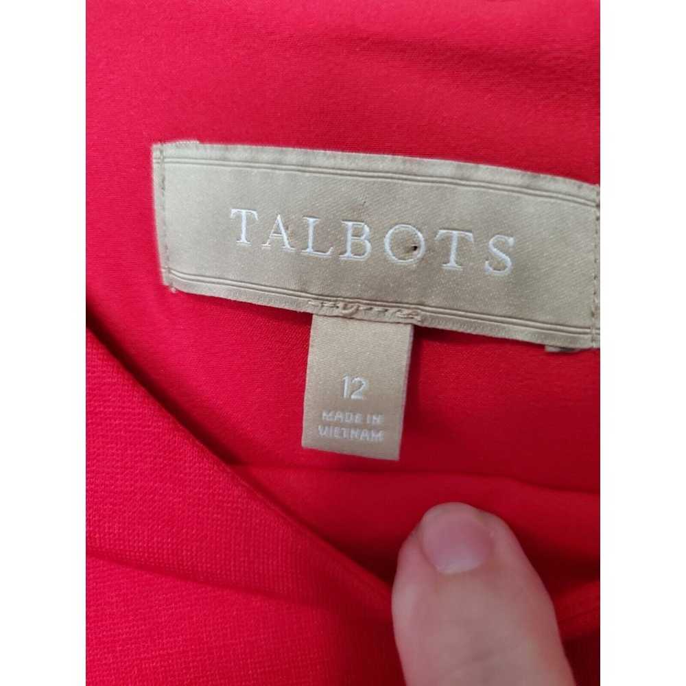 Talbots Red Ponte Knit Short Sleeve Lined Sheath … - image 3