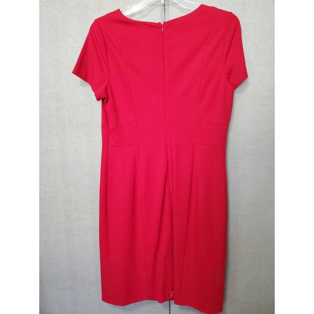 Talbots Red Ponte Knit Short Sleeve Lined Sheath … - image 4