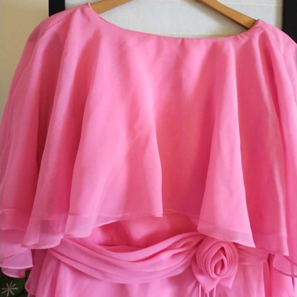 Dress Vintage Maxi Dress , 1970's, pink, Large,Ch… - image 4