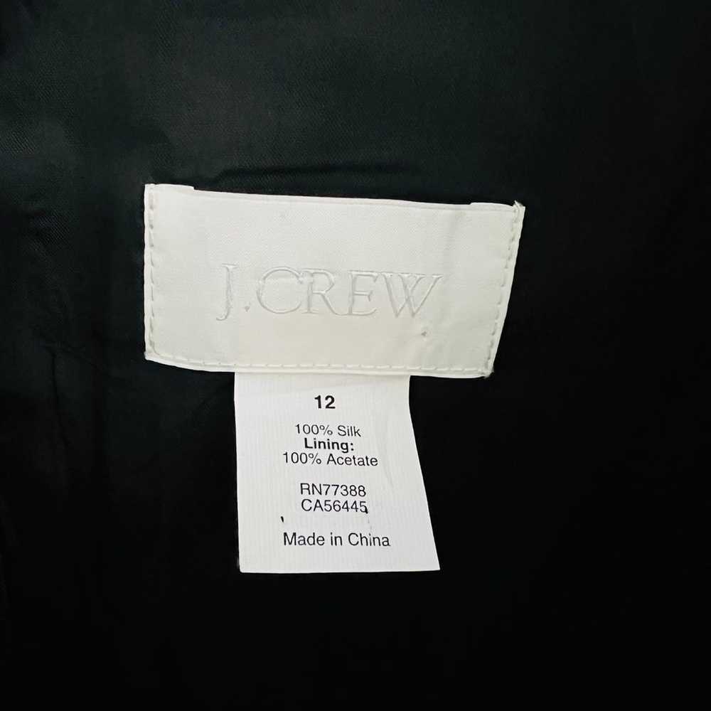 J. Crew Black 100% Silk Mini A Line Dress 12 - image 4