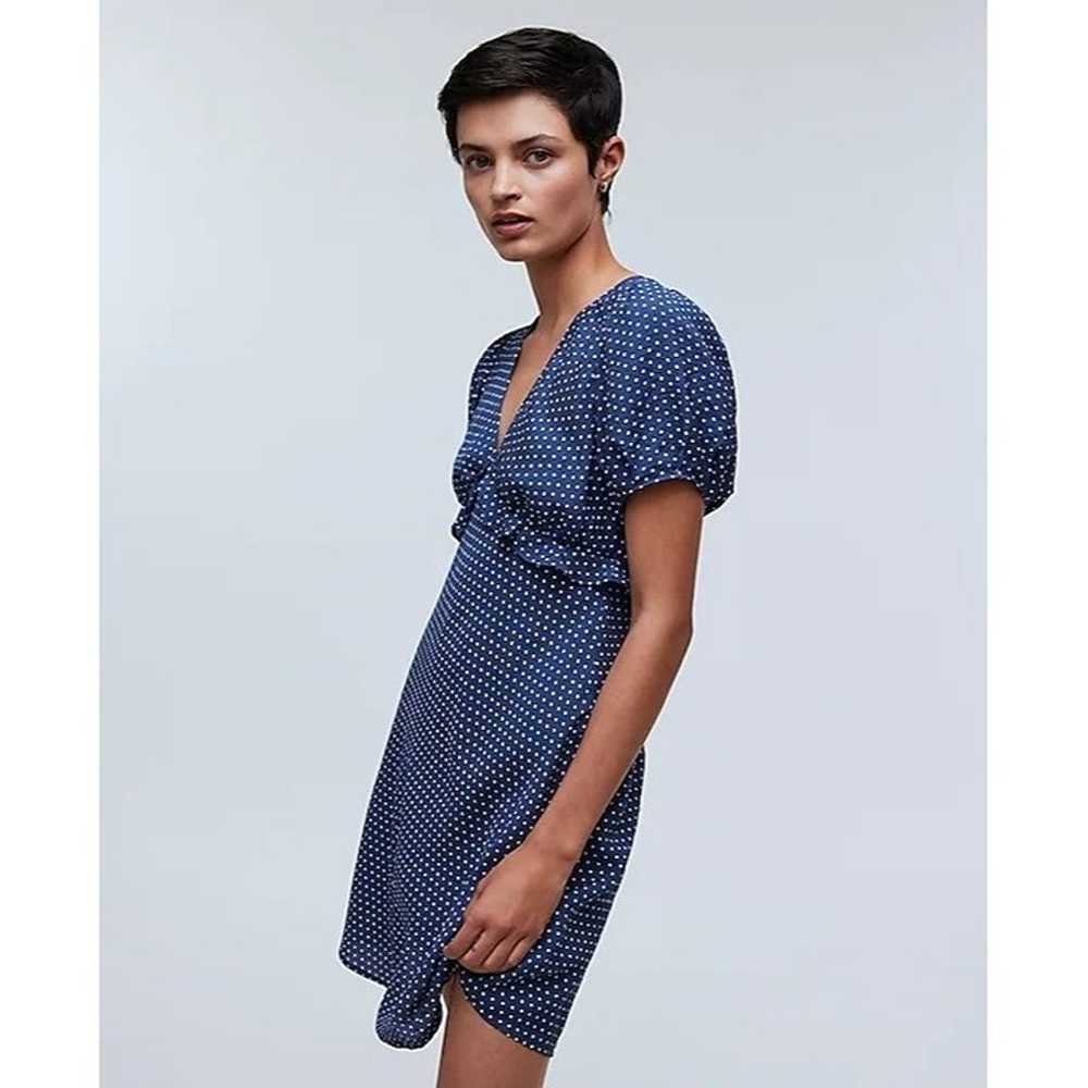 Madewell Puff-Sleeve Ruffle Mini Dress in Polka D… - image 2