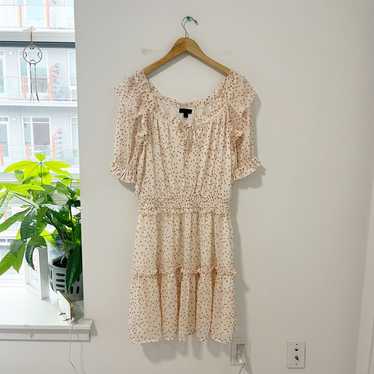 Anthropologie Current Air Dress White & Orange Em… - image 1