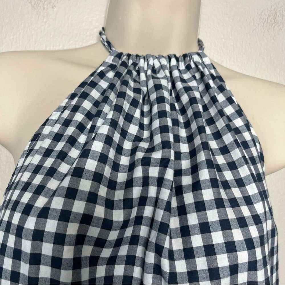 Sundress Women Dress M/L Black White Gingham Plai… - image 8