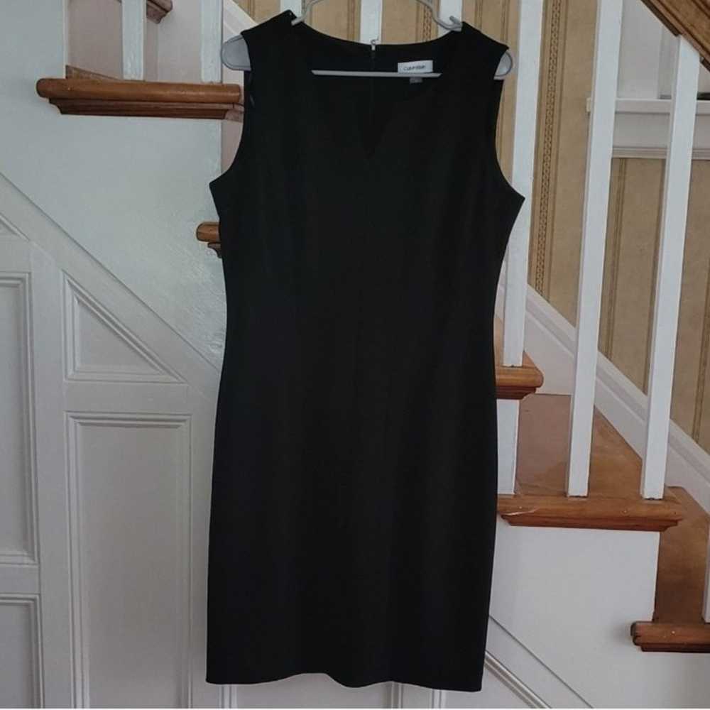 CALVIN KLEIN Black Midi Dress Size 12 - image 1