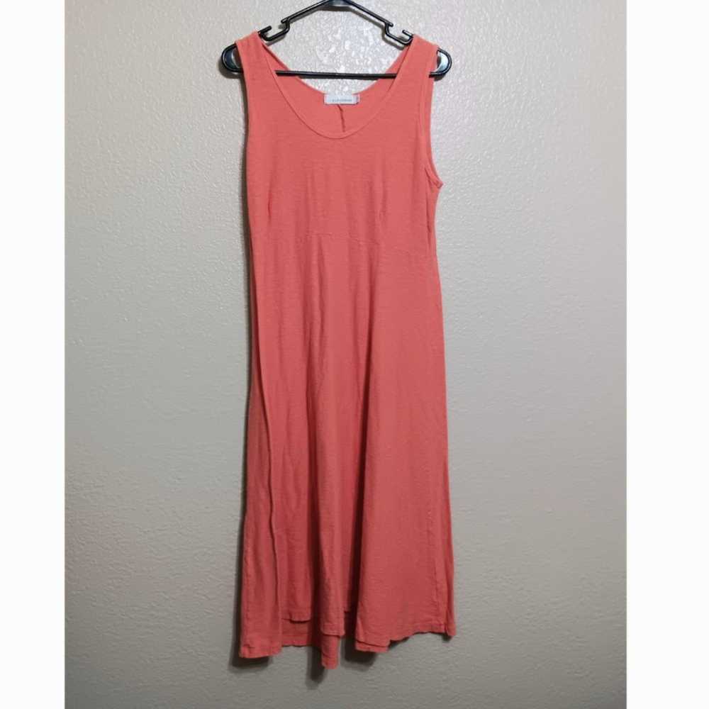 Cut Loose Orange Knit Tank Midi Dress - image 1