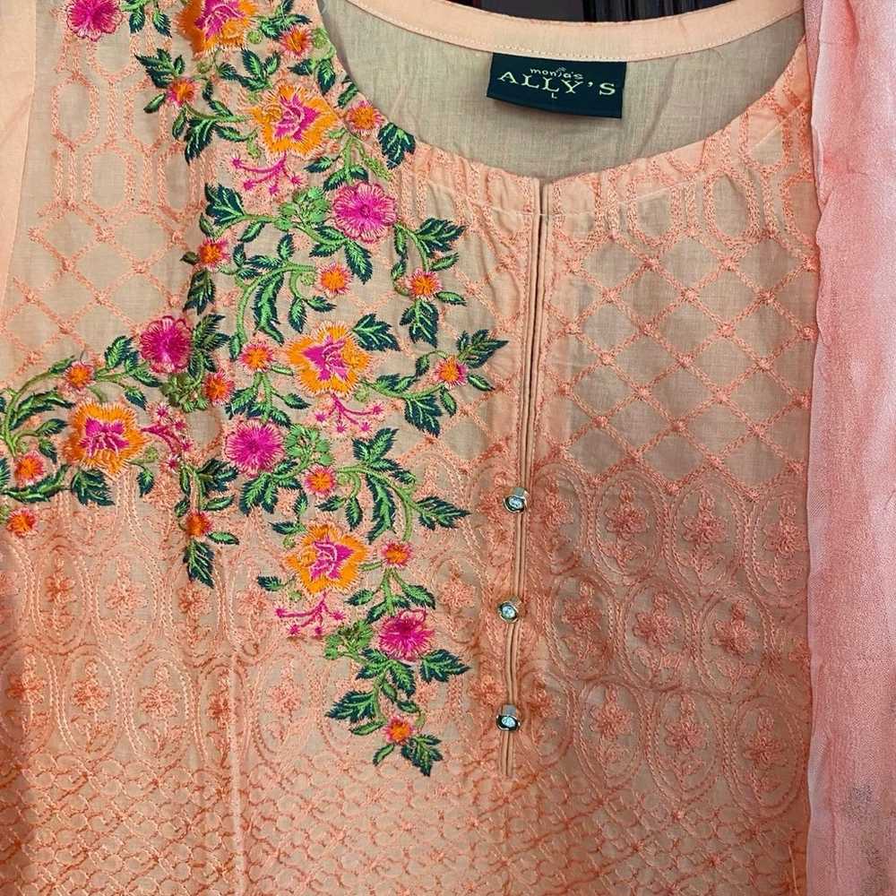 Pakistani dress peach pret casual salwar kameez 3… - image 4