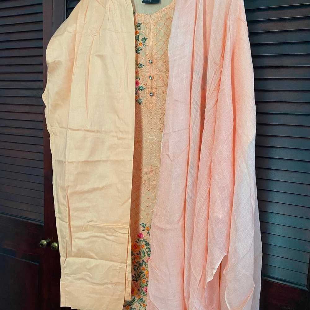 Pakistani dress peach pret casual salwar kameez 3… - image 6