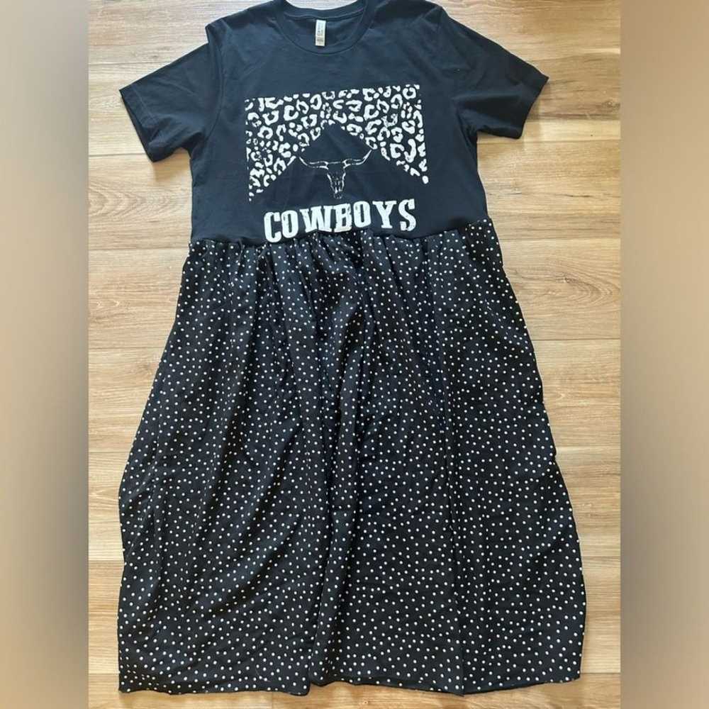 Custom Cowboys Concert Tee Dress L Upcycled - image 1