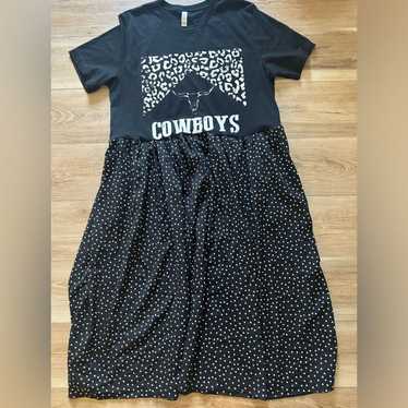 Custom Cowboys Concert Tee Dress L Upcycled - image 1