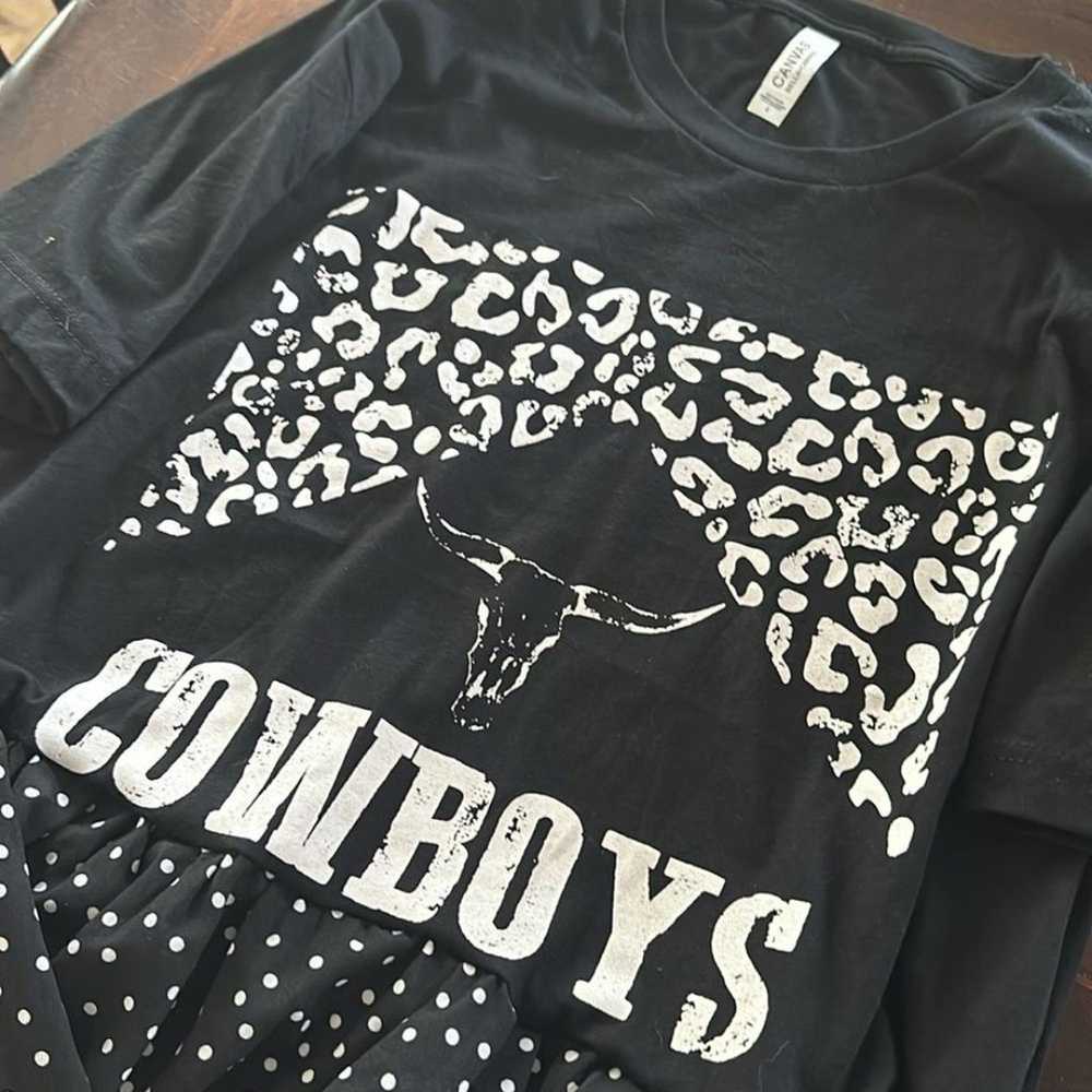 Custom Cowboys Concert Tee Dress L Upcycled - image 3