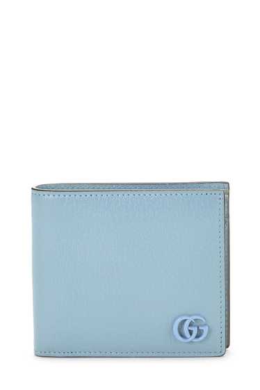 Blue Leather GG Marmont Bifold Wallet