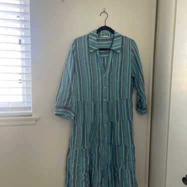 Soft Surroundings Santa Cruz shirt dress midi 100%