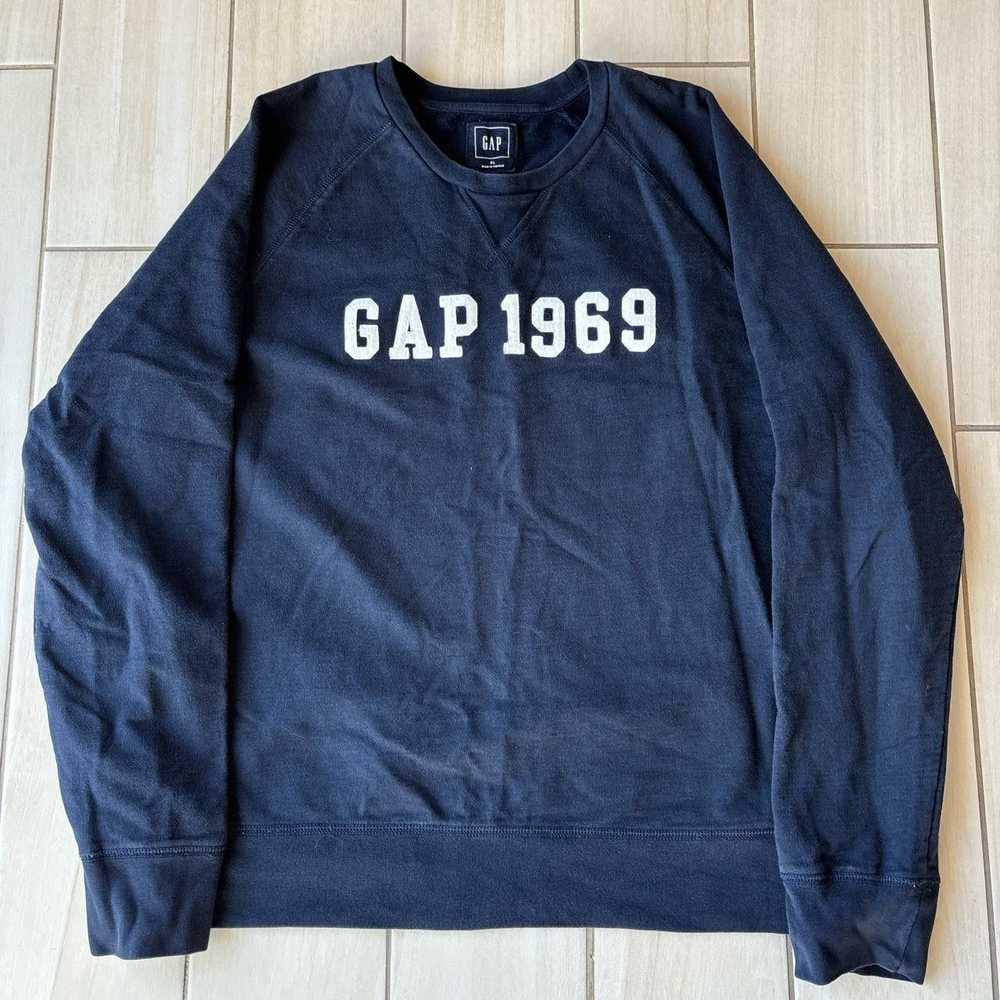 Gap × Vintage Navy blue GAP 1969 Crewneck - image 1