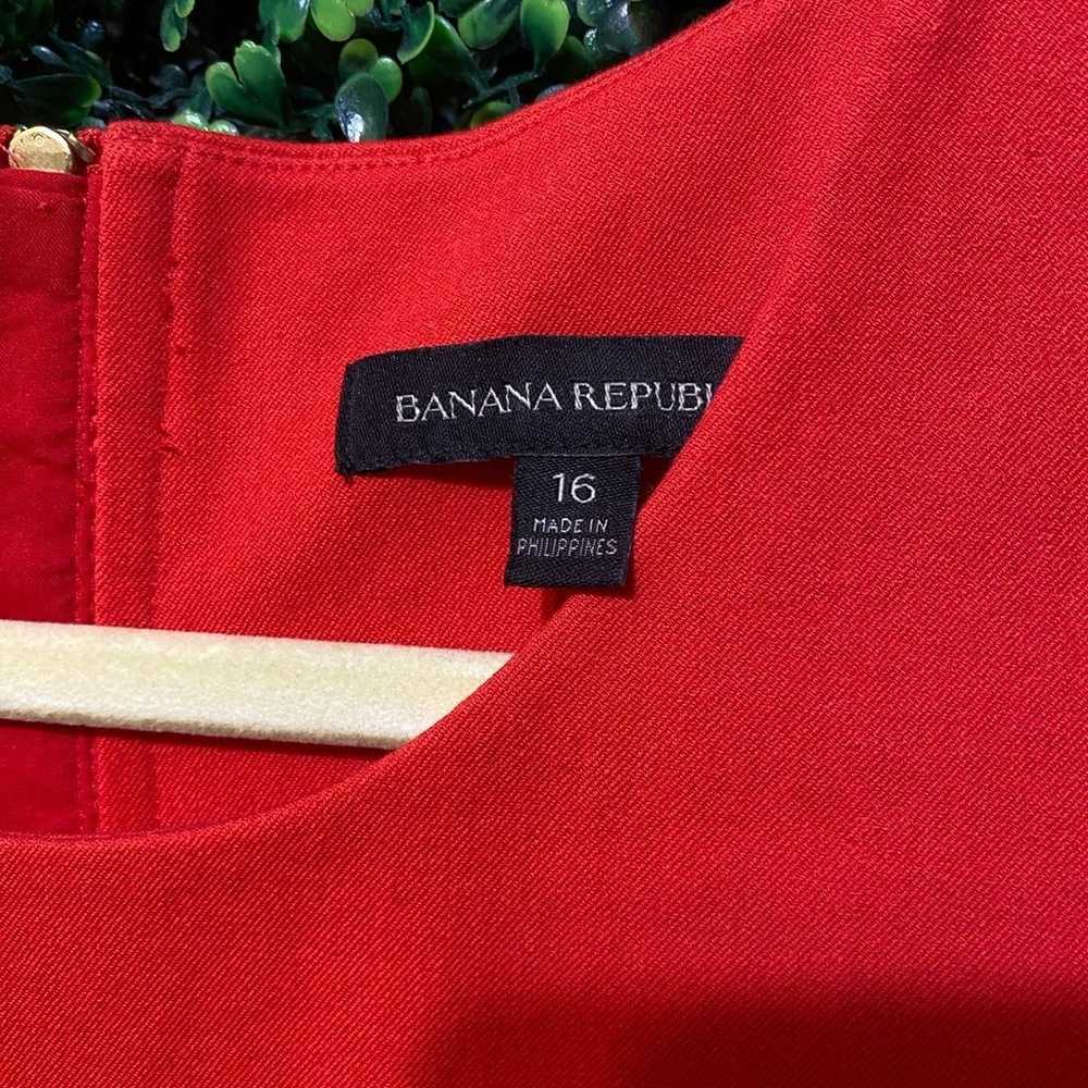 Banana Republic - Red A-Line Dress - Size 16 - image 7