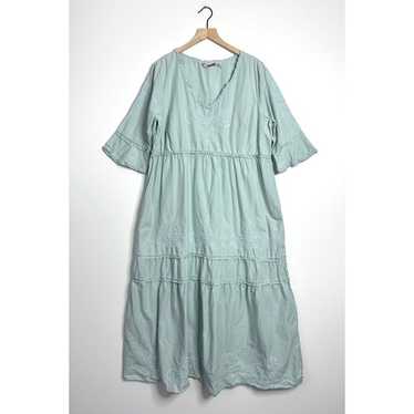 SOFT SURROUNDINGS Short Sleeve Embroidered Maxi D… - image 1