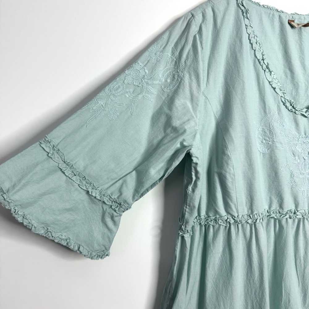 SOFT SURROUNDINGS Short Sleeve Embroidered Maxi D… - image 3