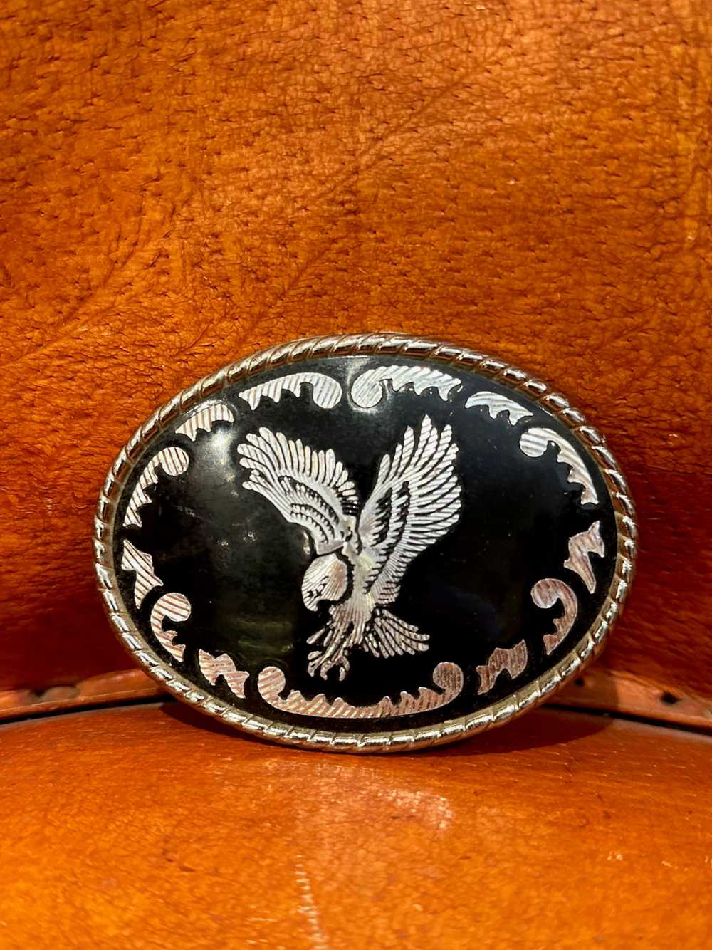 1970's Rockmount Ranchwear Eagle Belt Buckle - image 1