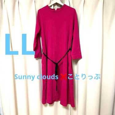 Sunny Cloud❌ Bird Print Pink Long Sleeve Long One… - image 1