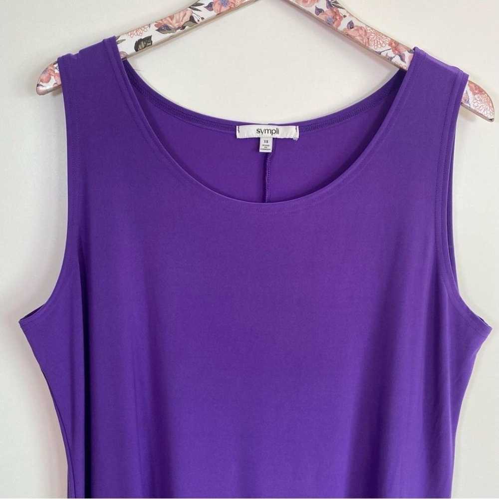 SYMPLI Nu Tank Dress Purple Midi Womens Size 18 - image 3