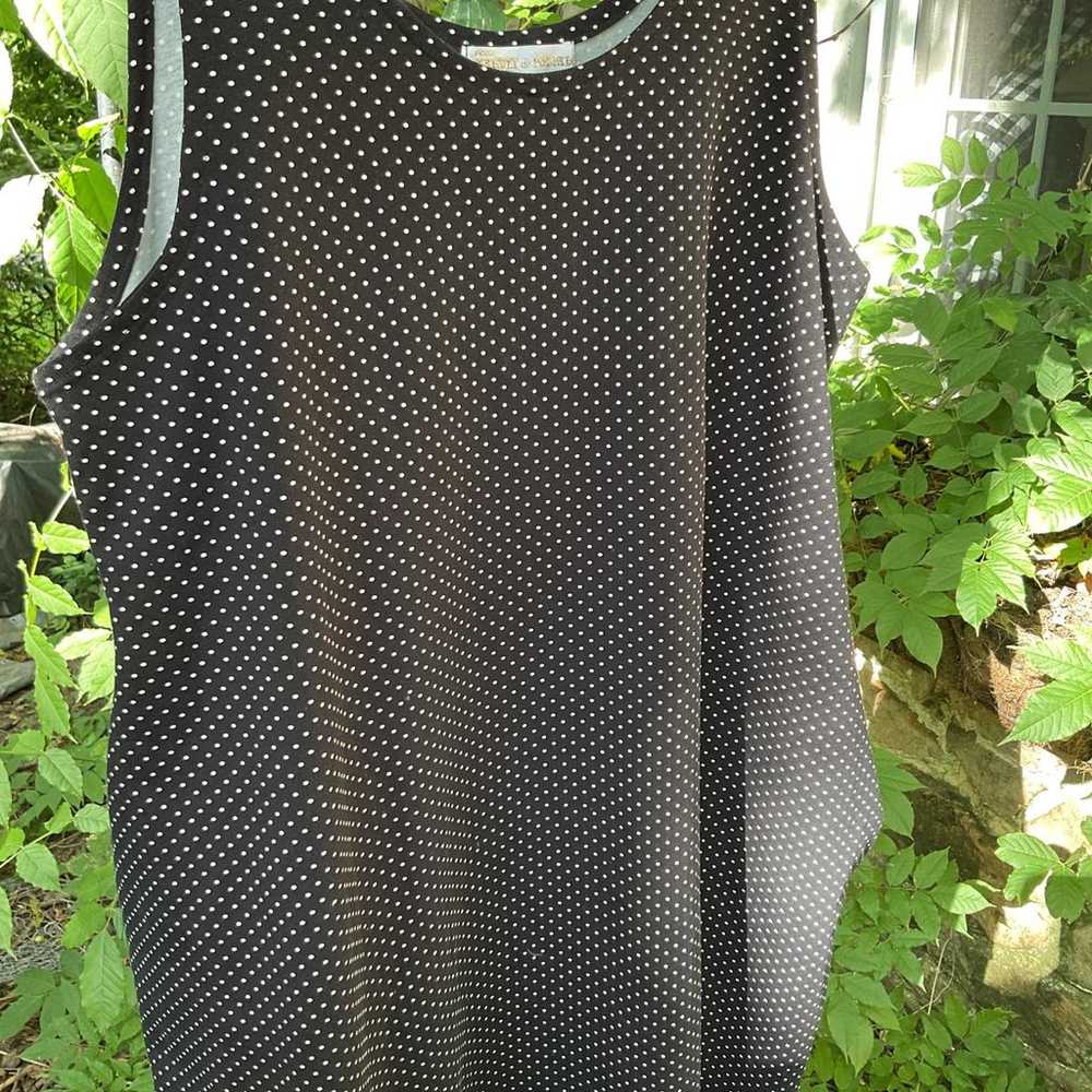 Branded Lagenlook Black dot Maxi Dress with Inter… - image 10