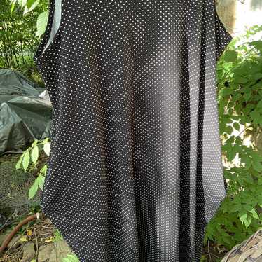 Branded Lagenlook Black dot Maxi Dress with Inter… - image 1