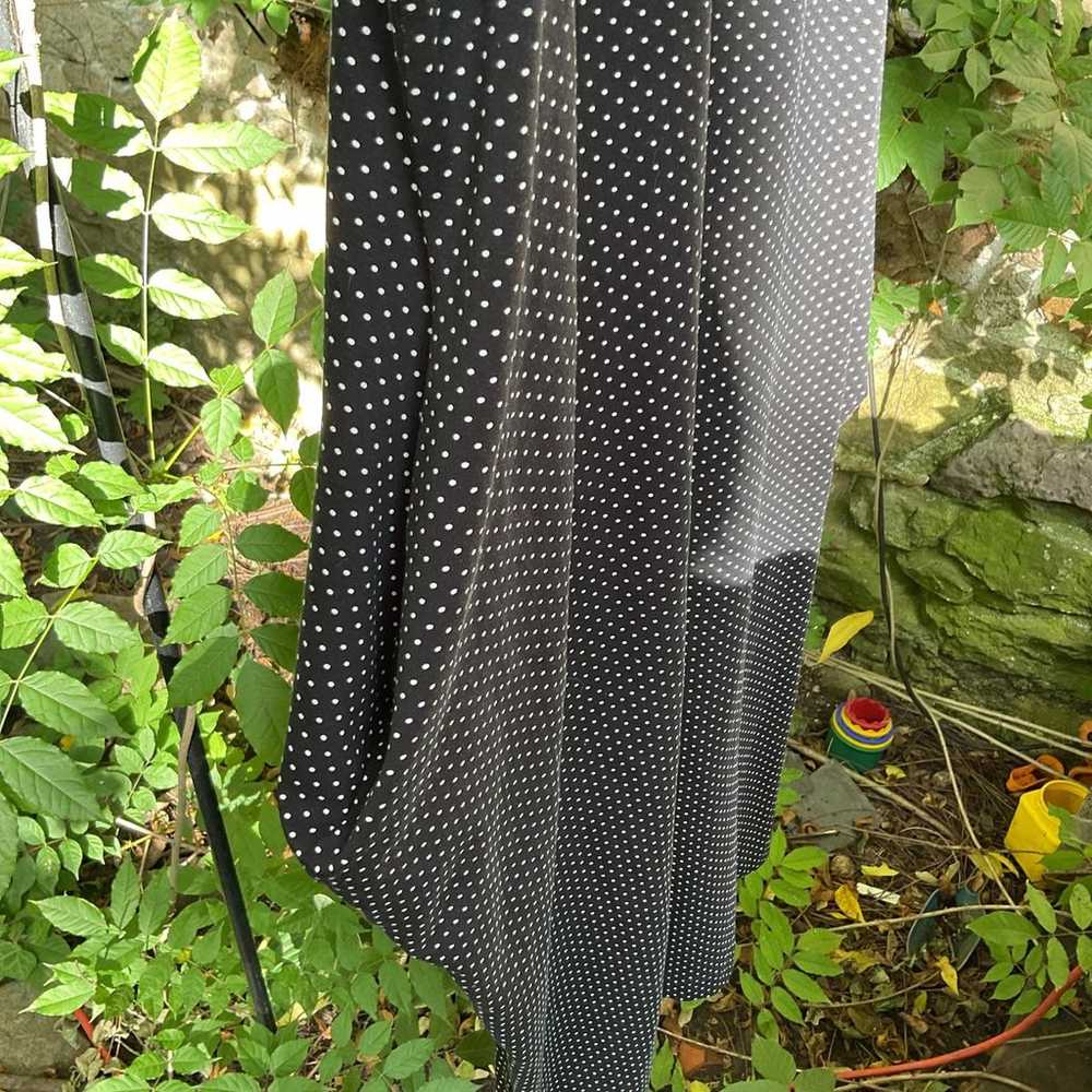 Branded Lagenlook Black dot Maxi Dress with Inter… - image 4