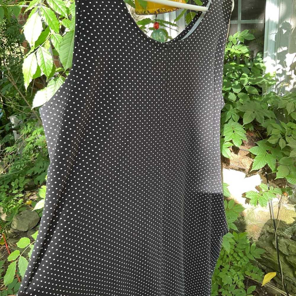 Branded Lagenlook Black dot Maxi Dress with Inter… - image 6