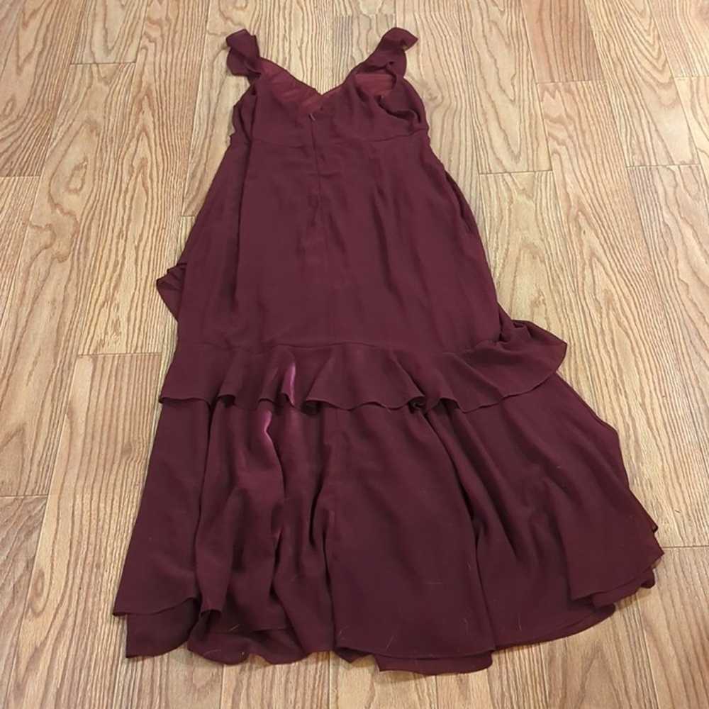 Lulu's formal burgundy sleeveless lined ruffle pl… - image 5