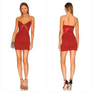 Superdown Jaxie Diamond Mini Dress in Rust XL