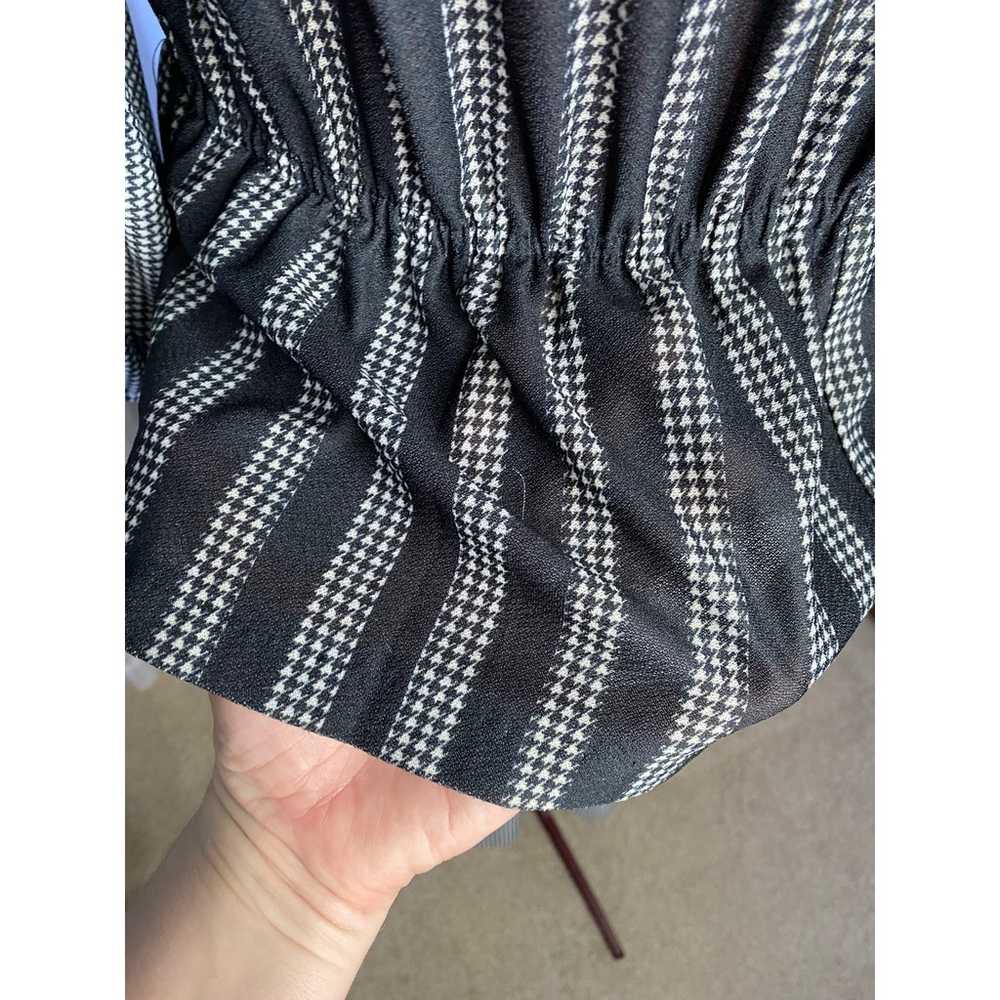 vintage dress quilted collar houndstooth peplum b… - image 6