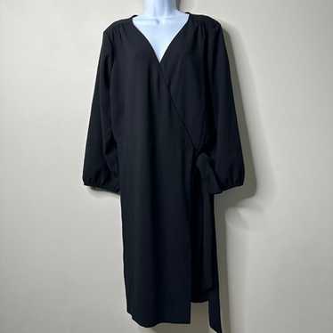 J. Crew Black Wrap Dress Women's Size 20