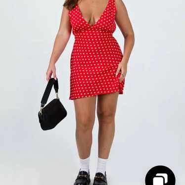 Princess Polly Nellie Mini Dress Polka Dot Red