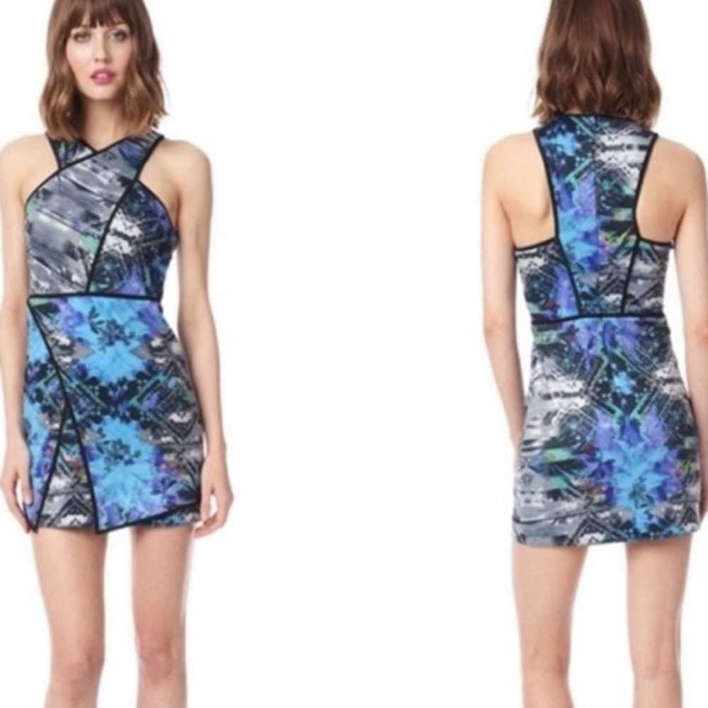 Parker Printed Bodycon Tobias Printed Halter Dres… - image 2