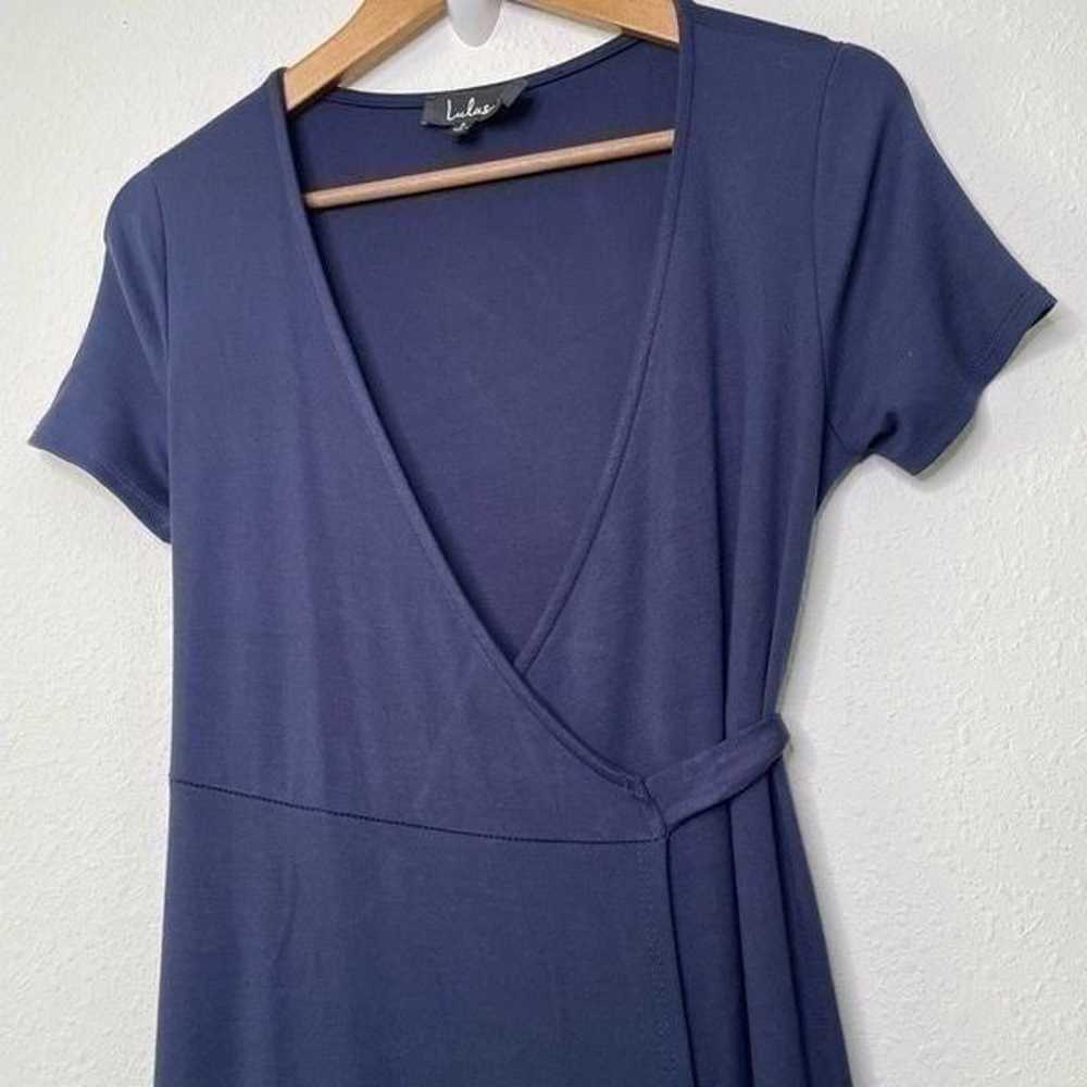 Lulu’s Women’s Navy Blue Short Sleeve Wrap Maxi D… - image 5