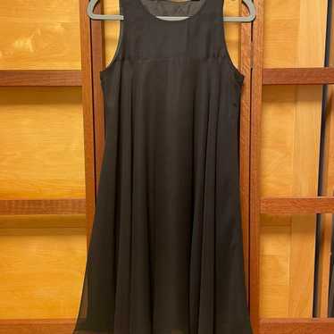 JILL STUART chiffon A-line party dress in black. - image 1